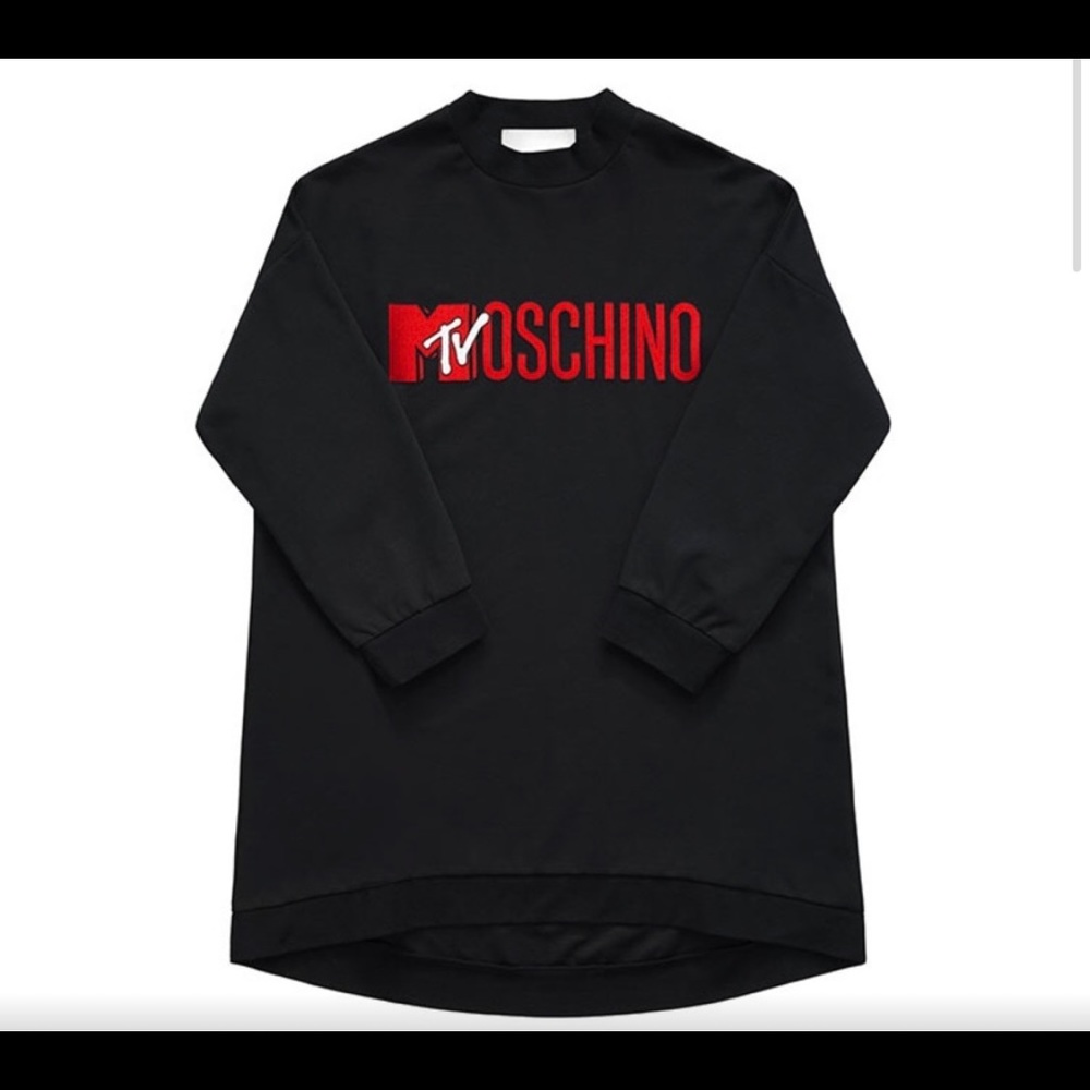 Moschino H&M MTV Embroidered Logo Dress NWT XS